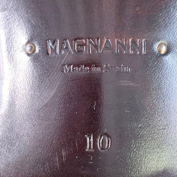 MAGNANNI Size 11 Black Leather Tassels Slip On Loafers - Picture 9 of 9